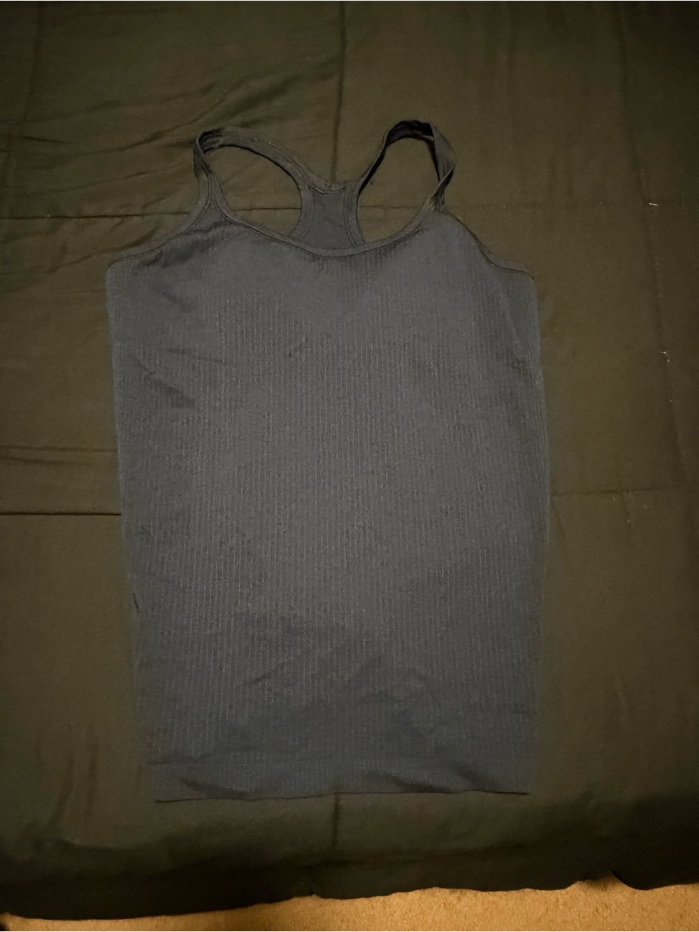 lululemon athletica Navy Ribbed Racerback Tank Top